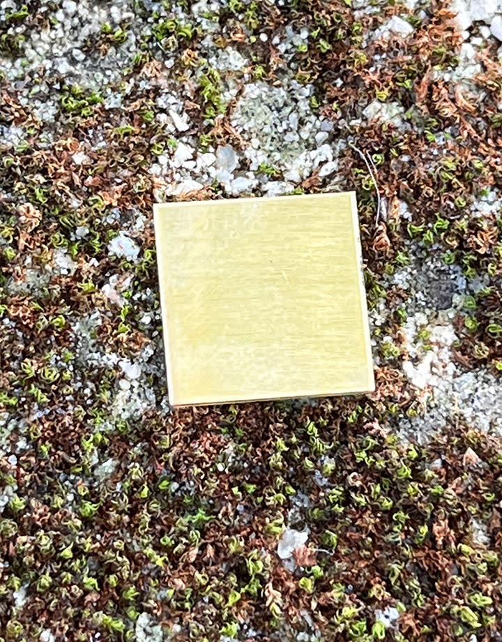MSBR30024 = Brass Shape - Square 1/2"  (24ga) (Pkg of 6)