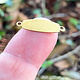 MSBR21224 = BRASS SHAPE - OVAL with 2 RINGS 1-3/8x7/16''  24ga (Pkg of 6)