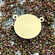 MSBR11824 = BRASS SHAPE - ROUND with 2 RINGS 15mm 24ga (Pkg of 6)