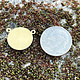 MSBR11824 = BRASS SHAPE - ROUND with 2 RINGS 15mm 24ga (Pkg of 6)