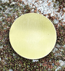 MSBR10824 = BRASS SHAPE - ROUND 1-1/2'' dia (24ga) (Pkg of 6)