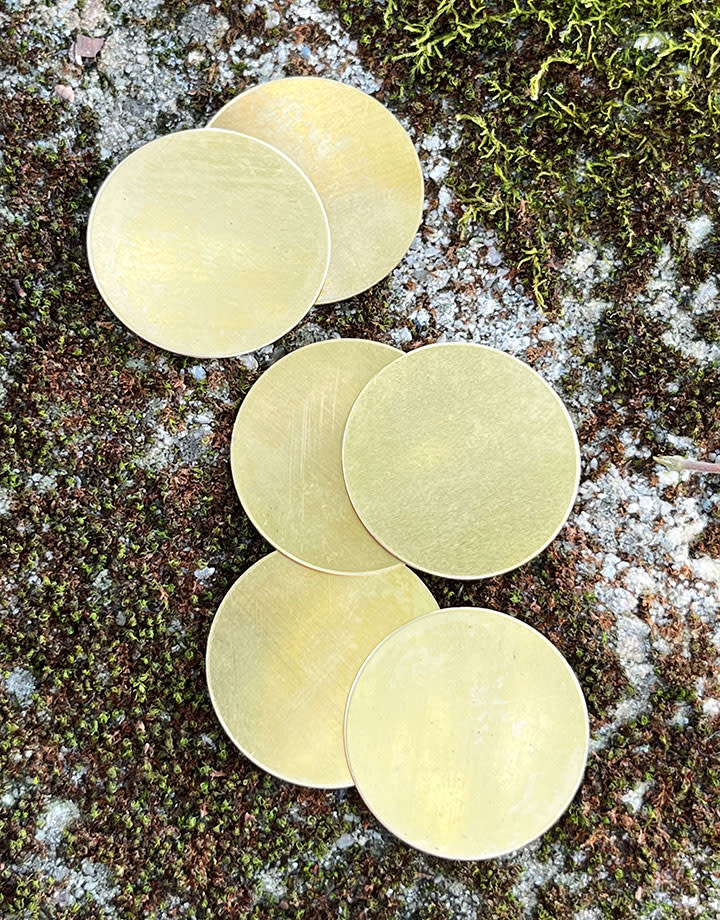 MSBR10624 = BRASS SHAPE - ROUND 1'' dia (24ga) (Pkg of 6)