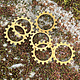 MSBR56124 = BRASS SHAPE - GEAR OPEN  3/4''  24ga (Pkg of 6)