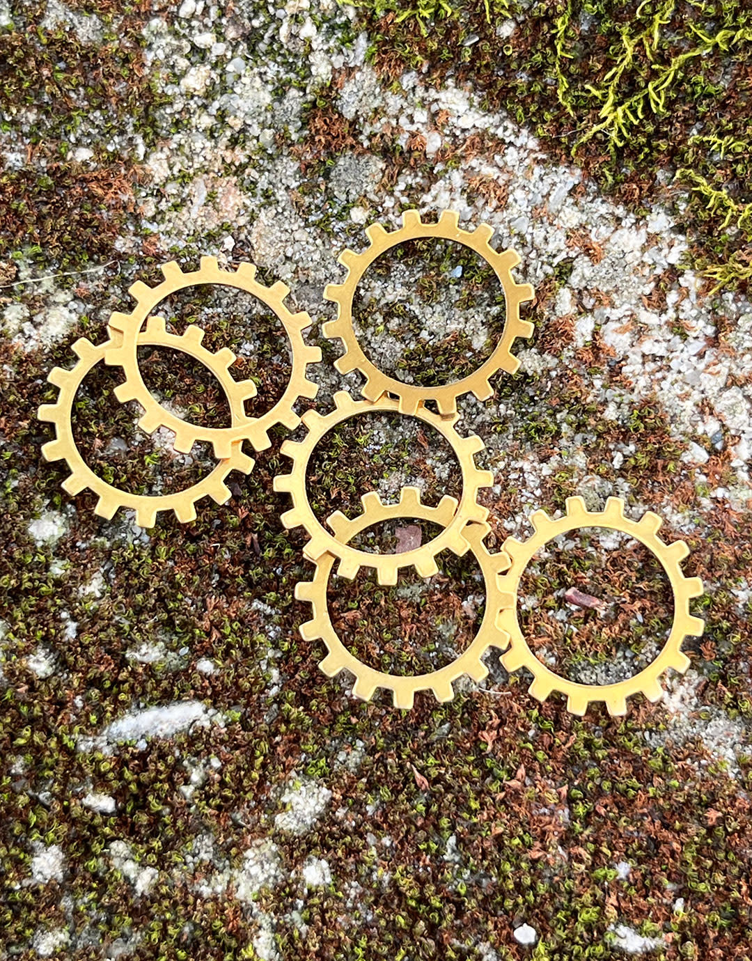 MSBR56124 = BRASS SHAPE - GEAR OPEN  3/4''  24ga (Pkg of 6)