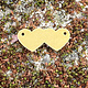 MSBR70624 = Brass Shape - Double Heart with Holes 8 x 18mm (Pkg of 6)