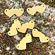MSBR70624 = Brass Shape - Double Heart with Holes 8 x 18mm (Pkg of 6)