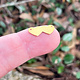 MSBR70624 = Brass Shape - Double Heart with Holes 8 x 18mm (Pkg of 6)
