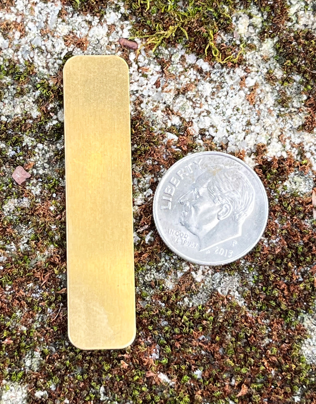 MSBR72724 = Brass Shape - Rectangle 9.5 x 45mm (Pkg of 10)