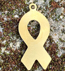 MSBR74024 = Brass Shape - Support Ribbon with Ring 17 x 37mm (Pkg of 6)