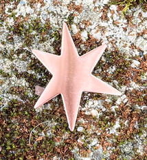 MSC53124 = COPPER SHAPE - STAR 24ga 1-1/8'' (Pkg of 6)