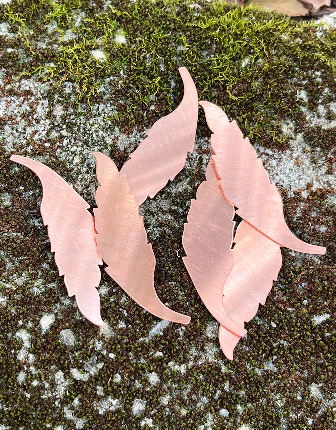 MSC57124 = COPPER SHAPE - FEATHER  24ga 2-5/16''  (Pkg of 6)