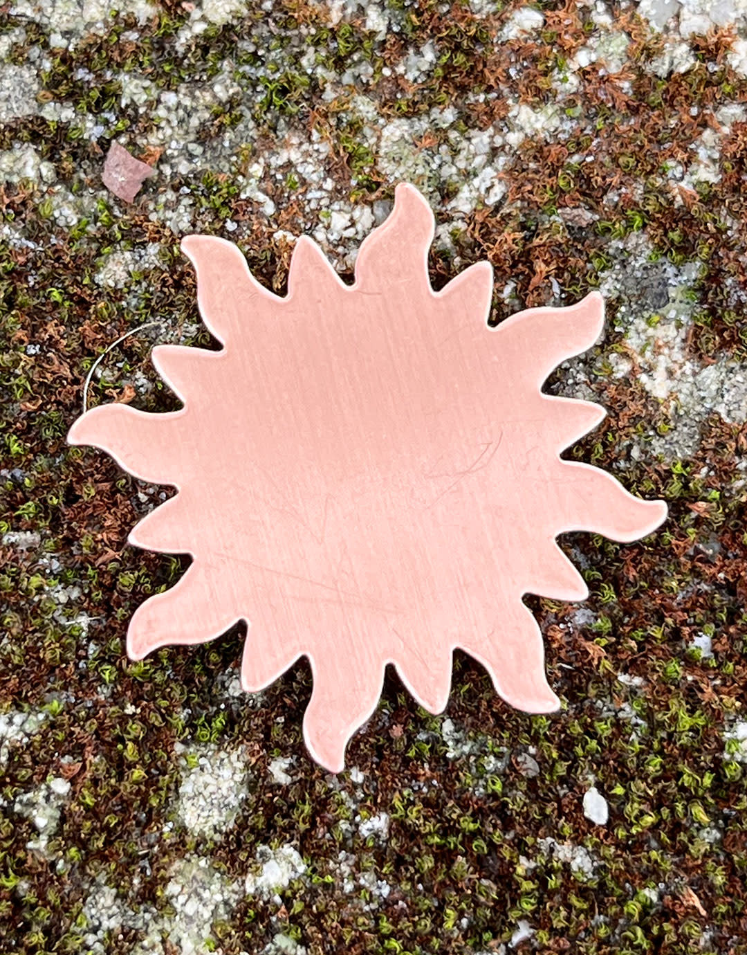 MSC58024 = COPPER SHAPE - SUNBURST 24ga 1-1/4''  (Pkg of 6)
