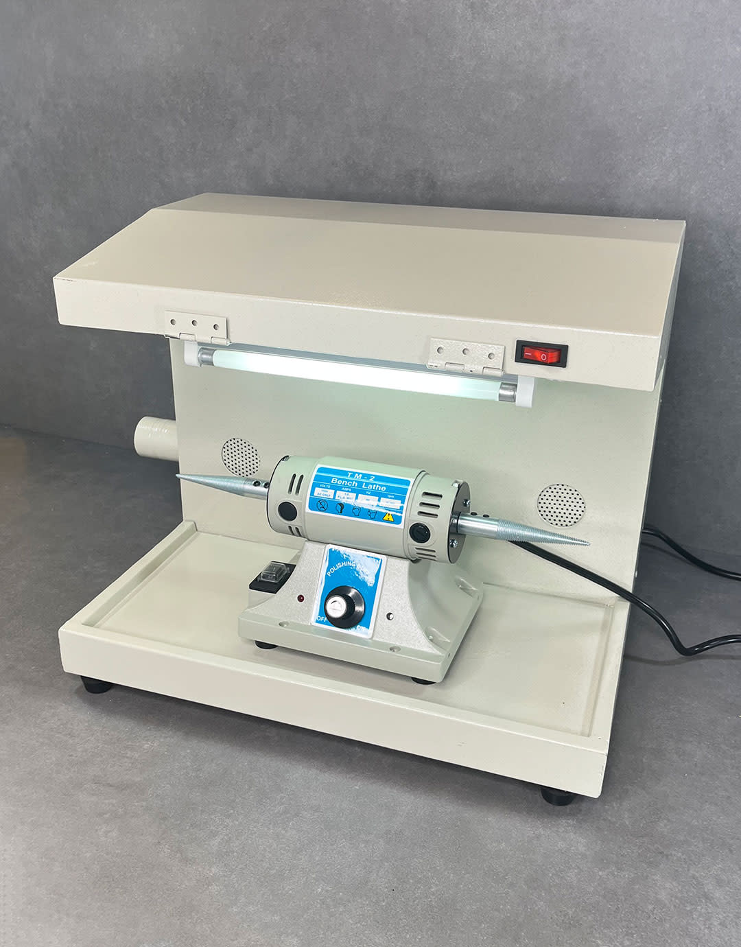 DC7000 = Mini Dust Hood with Light for Bench Top Polisher