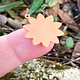 MSC40924 = COPPER SHAPE - FLOWER with RING 24ga 1''  (Pkg of 6)