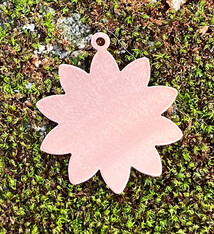 MSC40924 = COPPER SHAPE - FLOWER with RING 24ga 1''  (Pkg of 6)