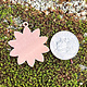 MSC40924 = COPPER SHAPE - FLOWER with RING 24ga 1''  (Pkg of 6)