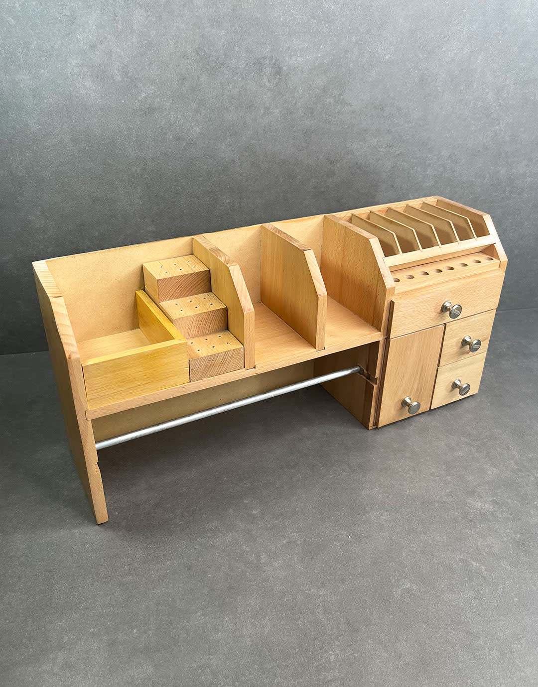 BN2075 = Wooden Tabletop Workbench Organizer