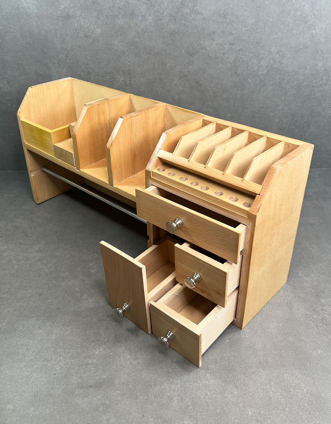 BN2075 = Wooden Tabletop Workbench Organizer