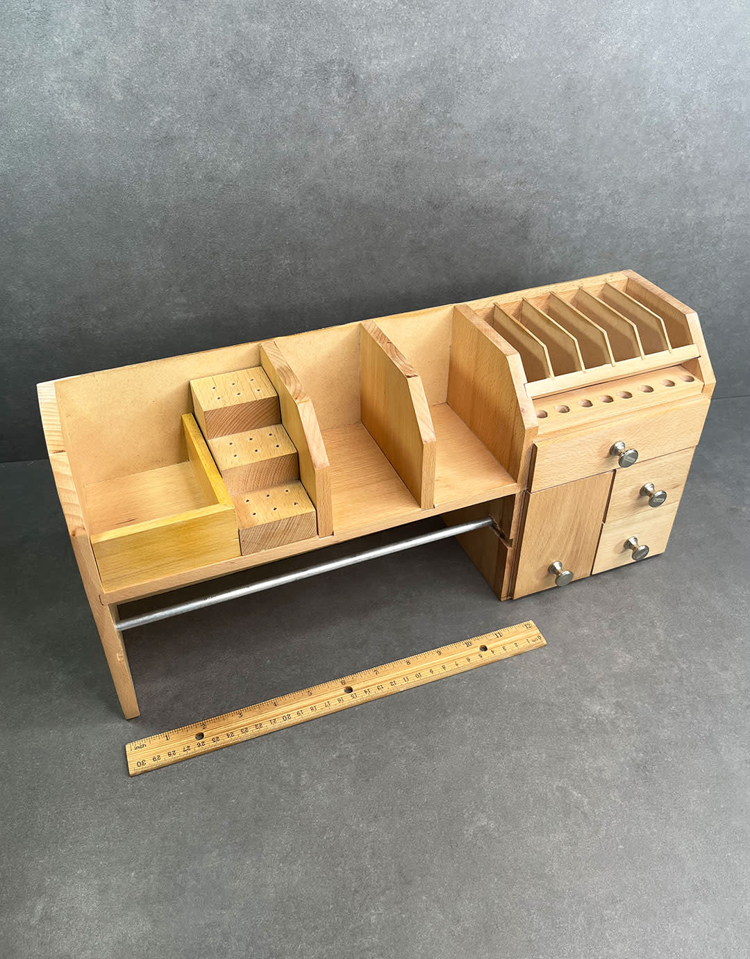 BN2075 = Wooden Tabletop Workbench Organizer
