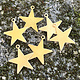 MSBR53024 = BRASS SHAPE - STAR with RING  7/8'' 24ga (Pkg of 6)