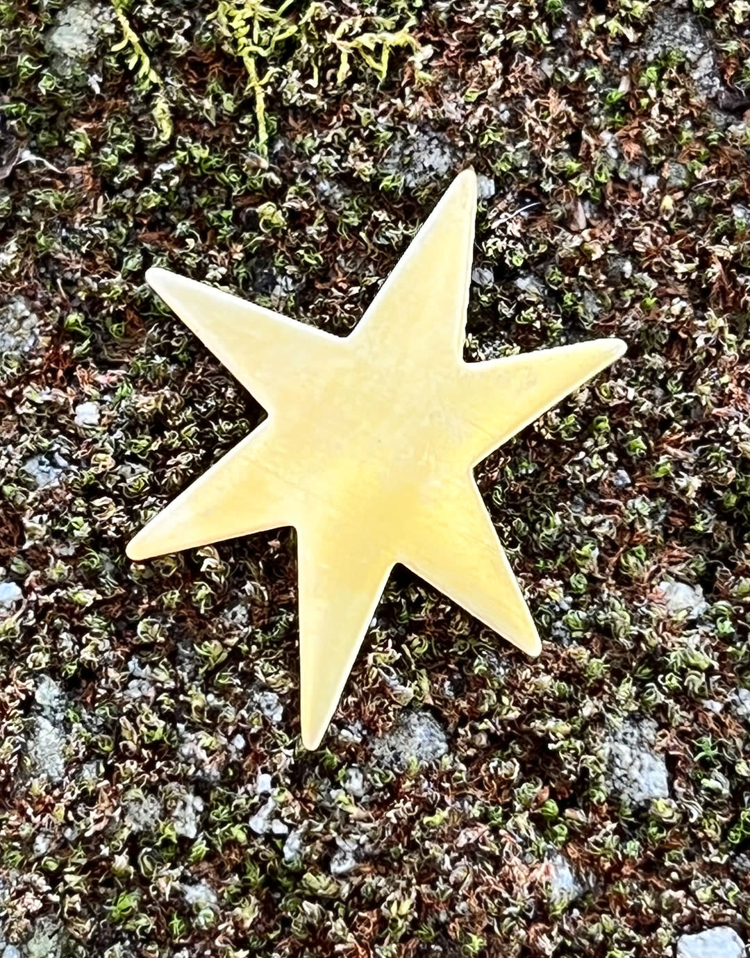 MSBR53124 = BRASS SHAPE - STAR 1-1/8''   24ga (Pkg of 6)