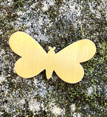 MSBR54424 = BRASS SHAPE - BUTTERFLY 1-5/16 x 11/16''  24ga (Pkg of 6)