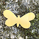 MSBR54424 = BRASS SHAPE - BUTTERFLY 1-5/16 x 11/16''  24ga (Pkg of 6)
