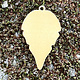 MSBR55124 = BRASS SHAPE - LEAF with RING 24ga (Pkg of 6)