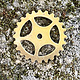 MSBR56524 = Trinity Brass Open Spoke Gear 25mm Antique Gold Color (Pkg of 6)