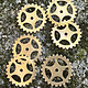 MSBR56524 = Trinity Brass Open Spoke Gear 25mm Antique Gold Color (Pkg of 6)