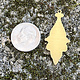 MSBR59124 = BRASS SHAPE - DROP with RING 1-1/4 x 5/8''  24ga (Pkg of 6)