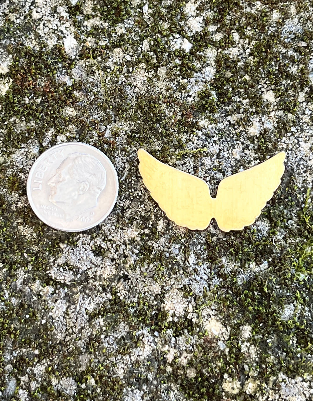 MSBR59324 = BRASS SHAPE - ANGEL WINGS  24ga (Pkg of 6)