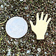 MSBR59424 = BRASS SHAPE - HAND 3/4'' x 7/8''  24ga (Pkg of 6)