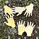 MSBR59424 = BRASS SHAPE - HAND 3/4'' x 7/8''  24ga (Pkg of 6)