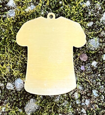 MSBR59724 = BRASS SHAPE - LARGE T-SHIRT with RING 24ga (Pkg of 6)
