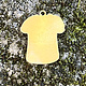 MSBR59824 = BRASS SHAPE - SMALL T-SHIRT with RING 24ga (Pkg of 6)