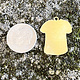 MSBR59824 = BRASS SHAPE - SMALL T-SHIRT with RING 24ga (Pkg of 6)