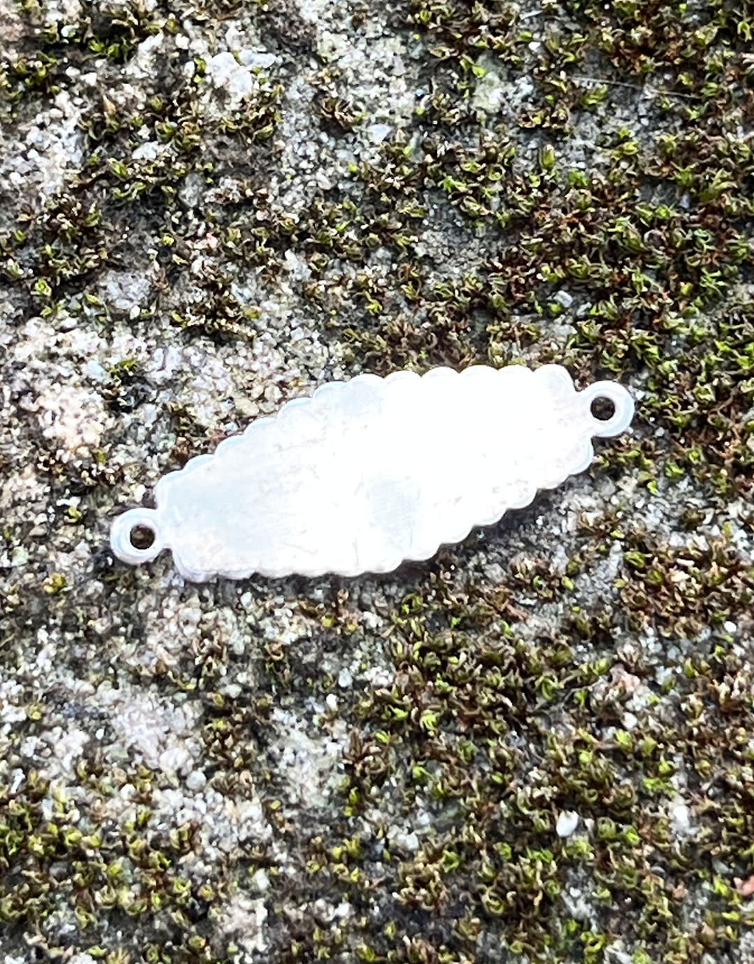 MSS2442 = Sterling Stamping CONNECTOR/ID PLATE with 2 HOLES (24ga)