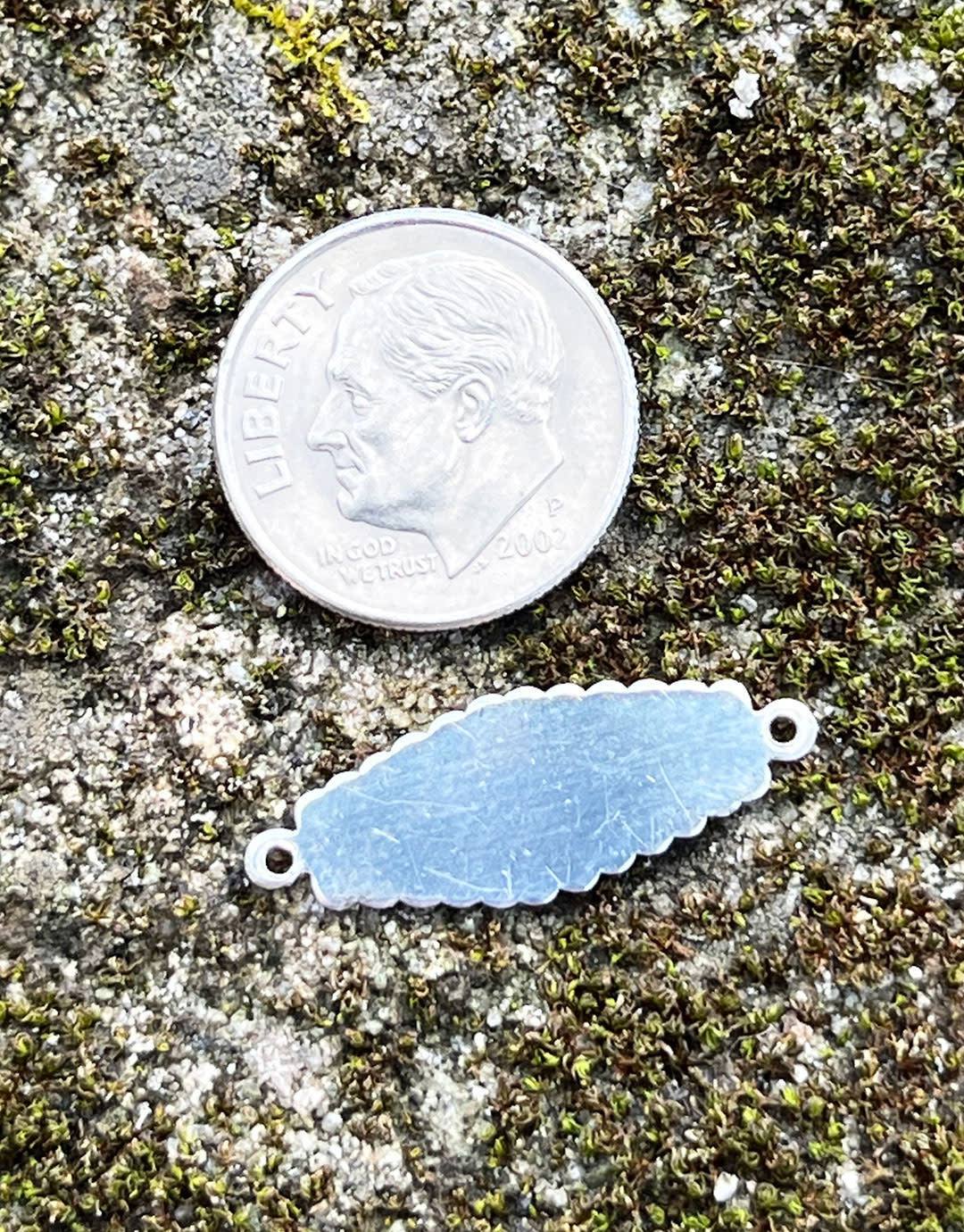 MSS2442 = Sterling Stamping CONNECTOR/ID PLATE with 2 HOLES (24ga)