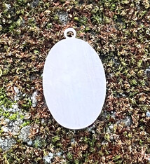 MSS2446 = Sterling Stamping Oval 3/4'' with TOP LOOP (24ga)