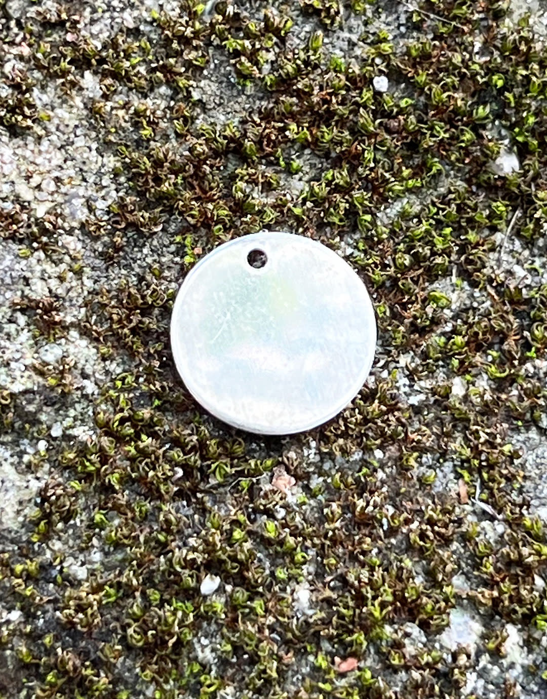 MSS2452 = Sterling Stamping ROUND 11mm with TOP HOLE (24ga)