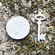 MSS2463 = Sterling Stamping KEY 28.9 x 8mm with TOP LOOP (24ga)