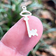 MSS2463 = Sterling Stamping KEY 28.9 x 8mm with TOP LOOP (24ga)