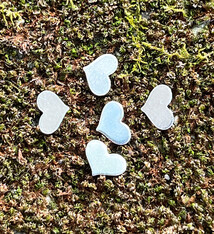 MSS43926 = STERLING HEART STAMPING 7mm x 5mm x 26ga (Pkg of 5)