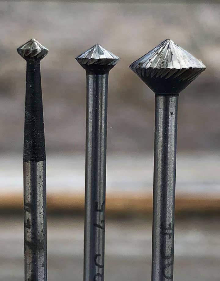 Spearhead Burs High Speed Steel 45deg Bearing Bur (Choose Size)