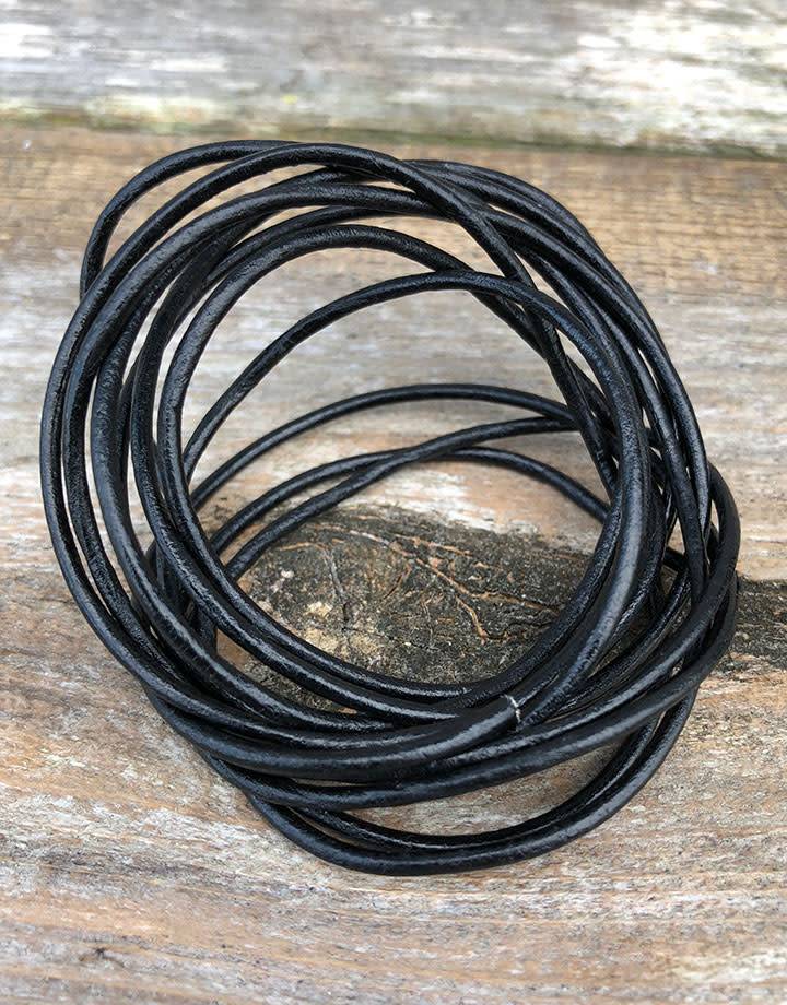 CD9502 = Greek Leather 2.0mm Black (25ft coil)