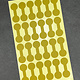 DTA7091 = Gold Dumbbell Tags 1-3/8'' x 1/2'' (Pkg of 1000)