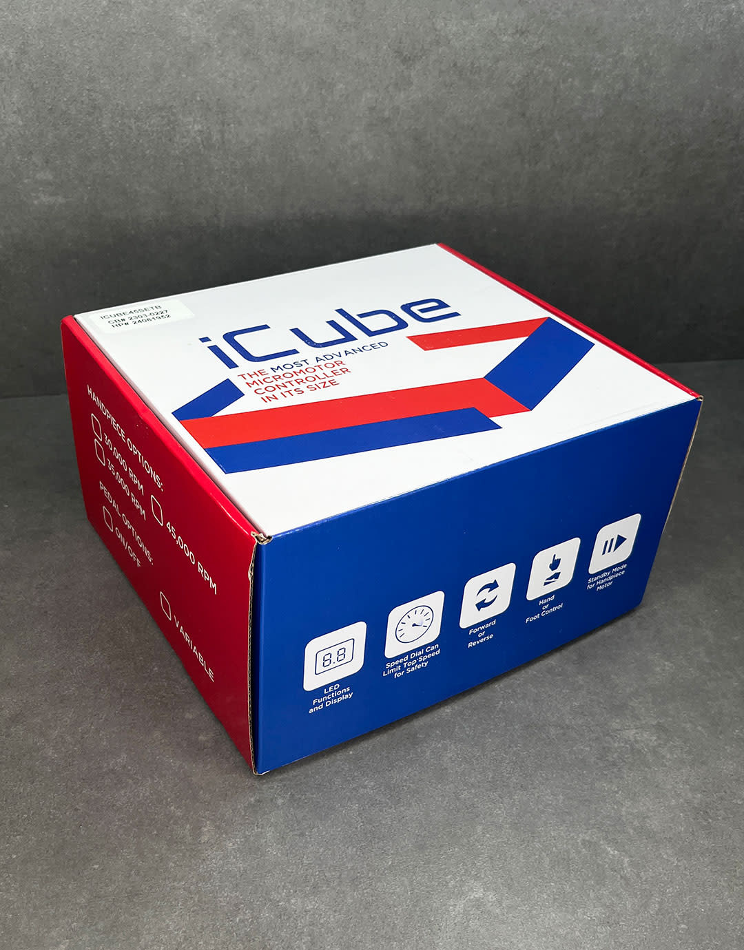 MO4510 = iCUBE 45 Micromotor Handpiece & Variable Pedal