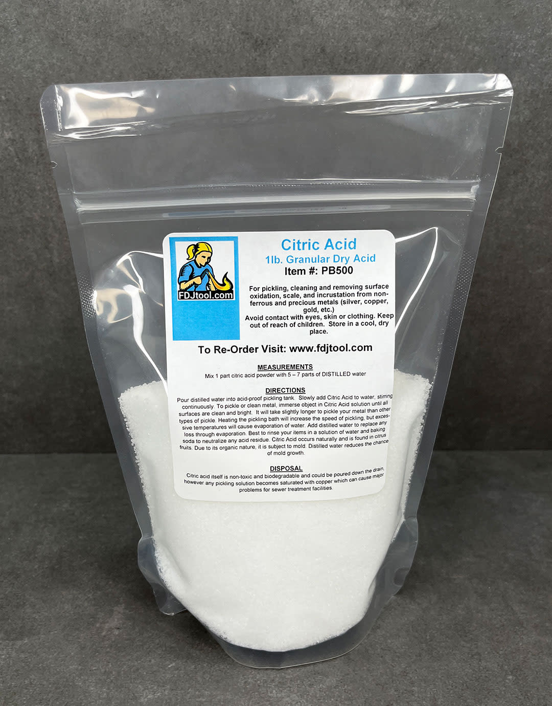 PB500 = Citric Acid Eco-Friendly Pickle 1lb