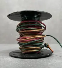 CD8555 = INDIAN LEATHER 2mm DYED Multi Color (34ft spool)